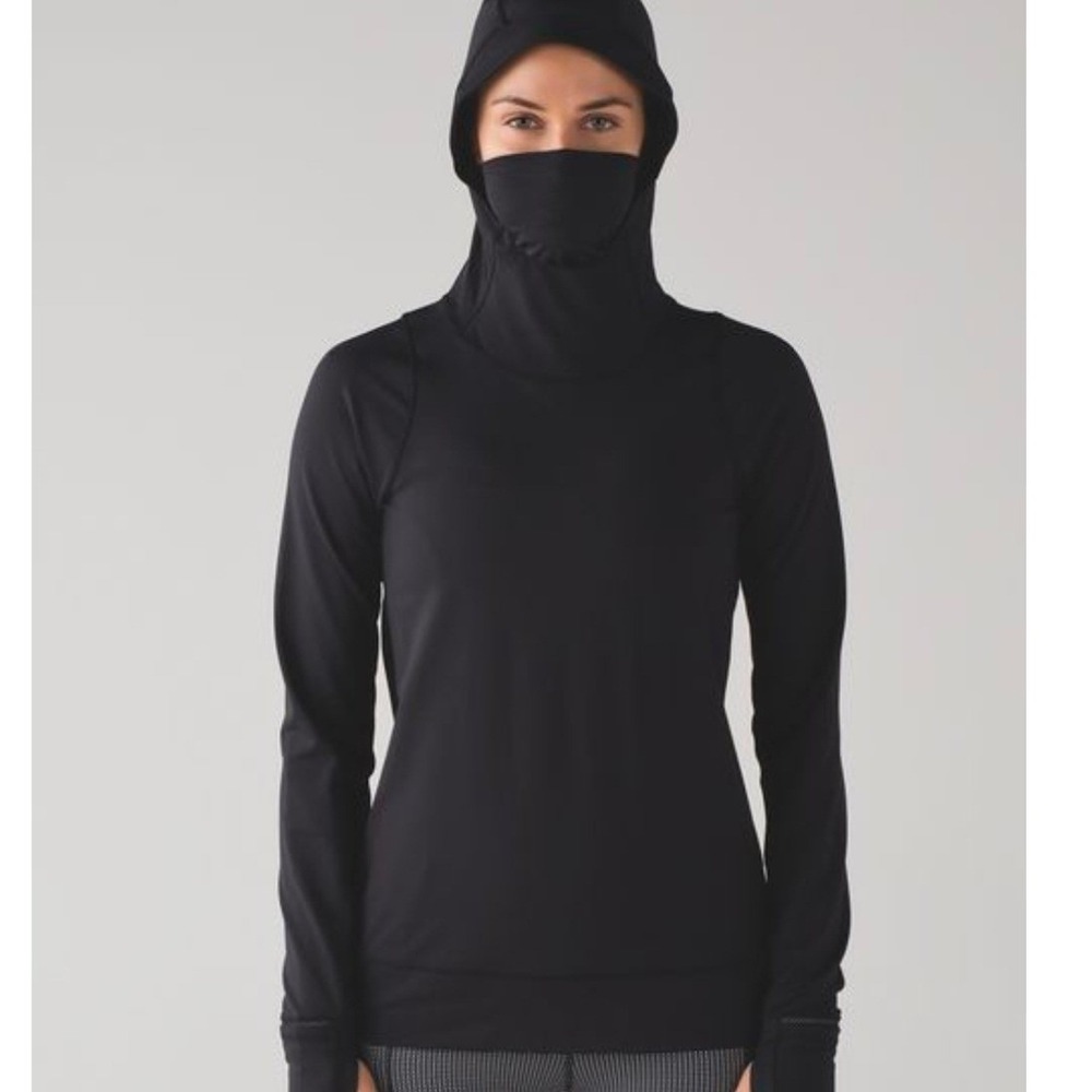 Lululemon Cadence Crusher Hoodie Built-in Face Mask Black Women's Size 4 - Picture 2 of 10